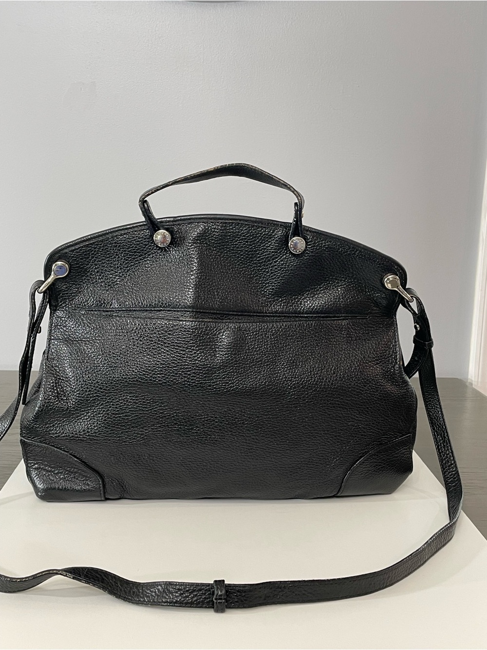Furla Genuine Leather Black Shoulder Crossbody Bag Made in Romania